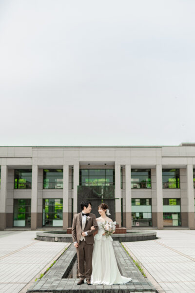 洋装結婚式　前撮り ウェディングドレス