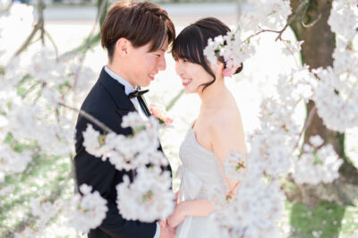 桜　ウェディングドレス 結婚式