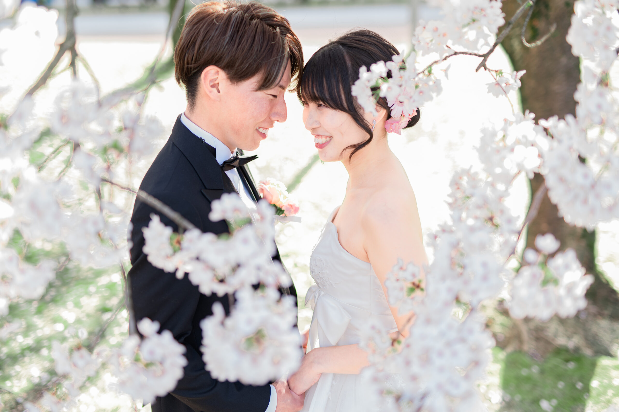 桜　ウェディングドレス 結婚式