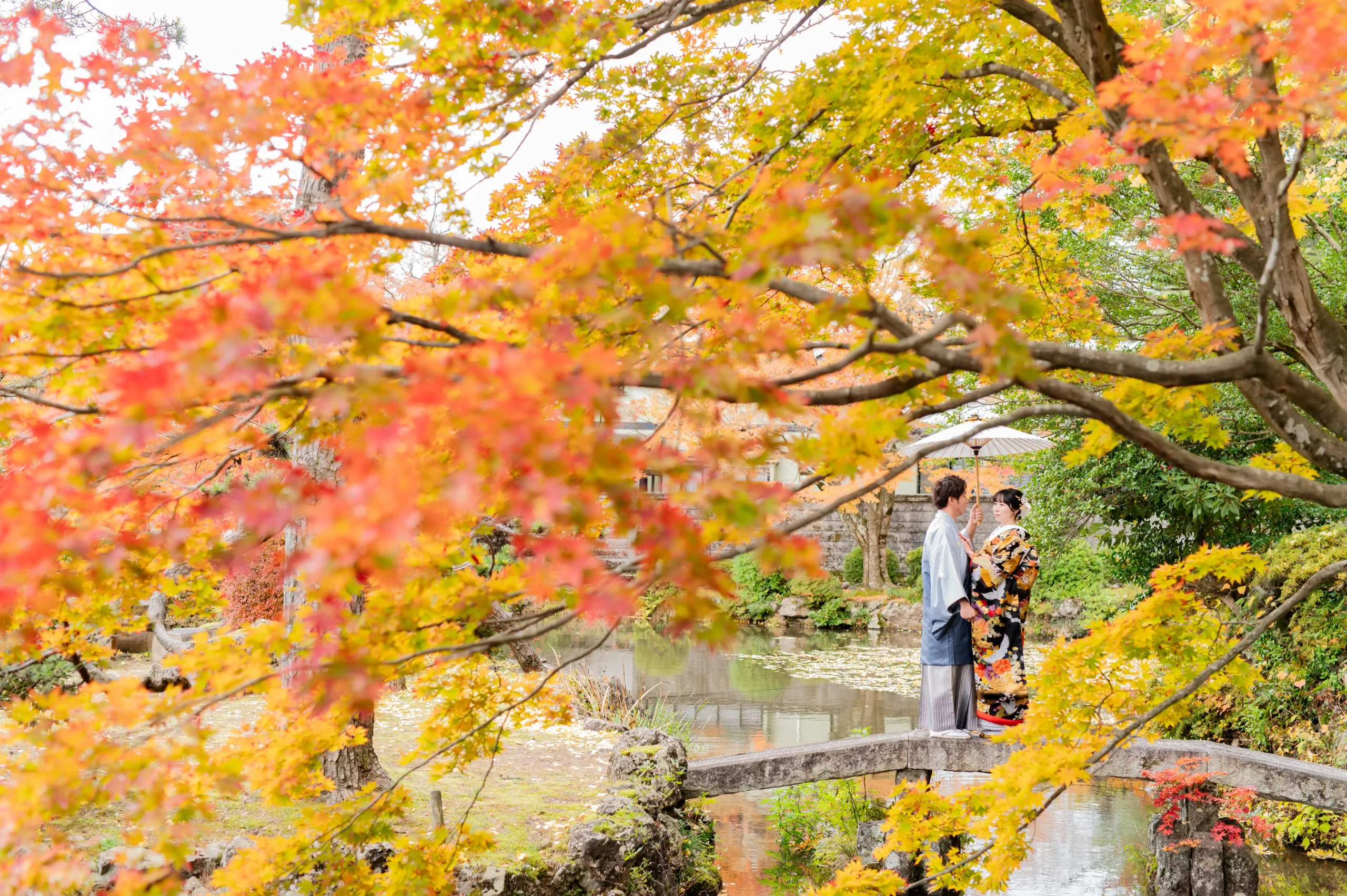 和装　紅葉　ウェディング