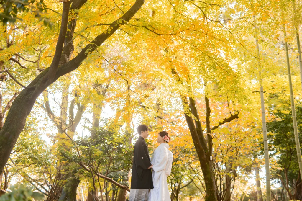 結婚式前撮り
和装　紅葉