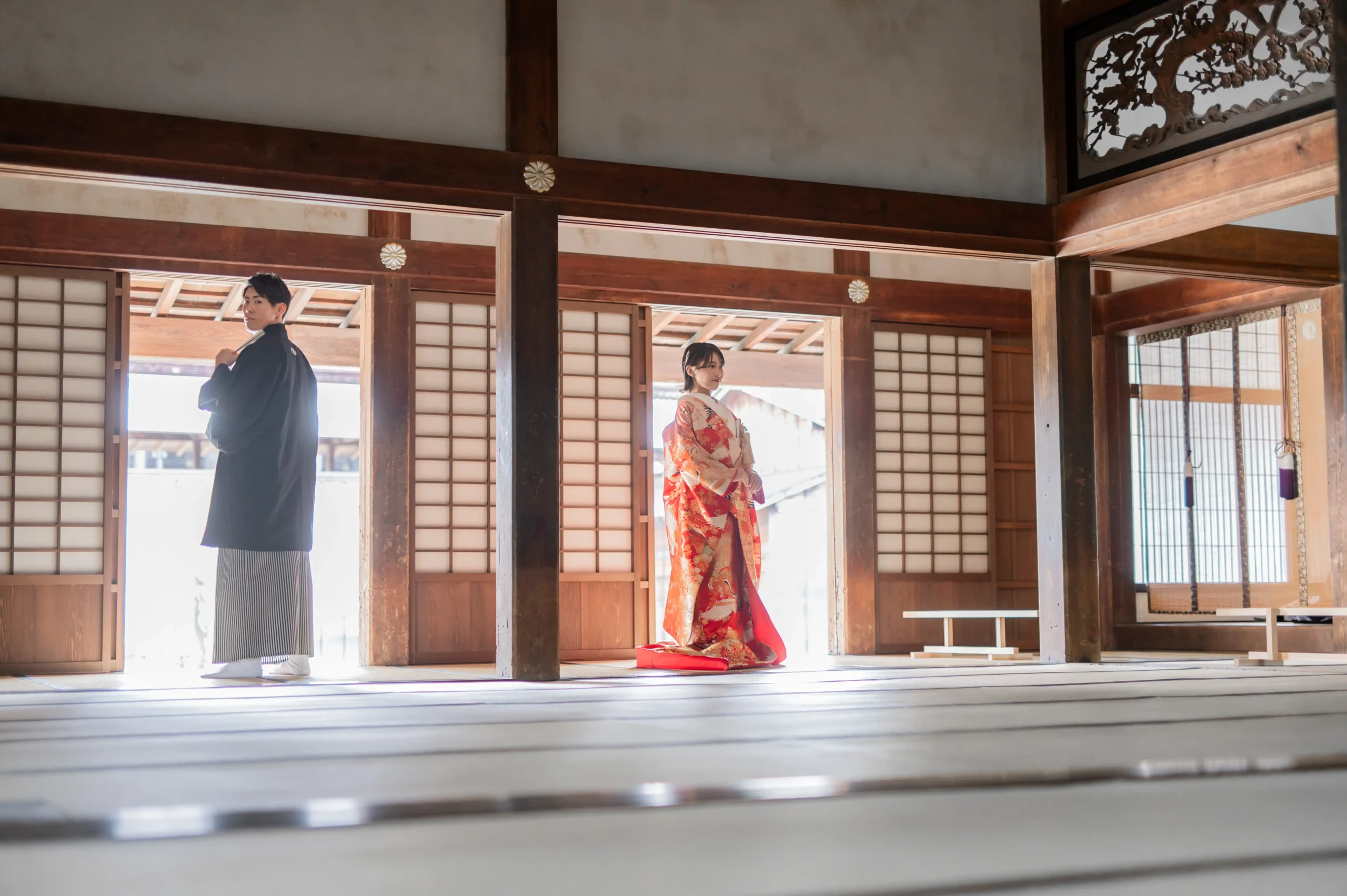 勝興寺　色打掛　フォトウェディング